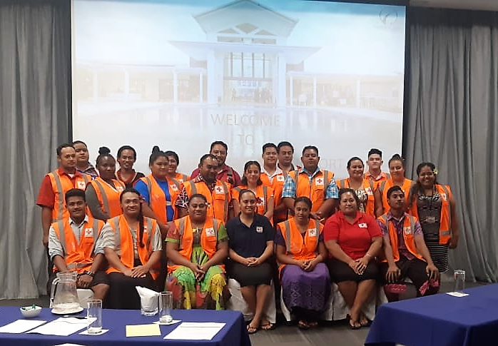 Participants from Samoa during the 2021 PRM Youth Forum held on 5th July 2021 at the Taumeasina Island Resort